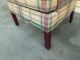 50593 Plaid Upholstered Lane Furniture Wing Chair Post-1950 photo 11