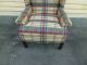 50593 Plaid Upholstered Lane Furniture Wing Chair Post-1950 photo 2