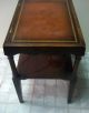 Mahogany Leather Top Living Room Side Table Doezema Fine Furniture Unknown photo 1