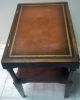 Mahogany Leather Top Living Room Side Table Doezema Fine Furniture Unknown photo 2