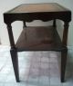 Mahogany Leather Top Living Room Side Table Doezema Fine Furniture Unknown photo 5