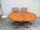 Vintage 1960 ' S Carved Dining Table With 6 High - Back Chairs & 2 Leaves 2534 Post-1950 photo 6