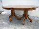 Vintage 1960 ' S Carved Dining Table With 6 High - Back Chairs & 2 Leaves 2534 Post-1950 photo 7