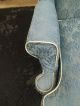 50824 Blue Quality Queen Anne Wing Chair With Arm Covers Post-1950 photo 3