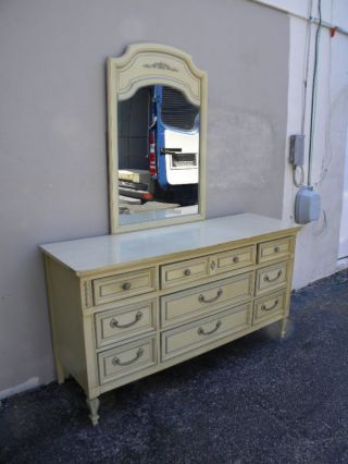 French Dresser With Mirror By Dixie Furniture Company 956 photo
