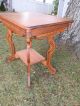 Gorgeous Antique Victorian Parlor Table With Carved Detail And Embelishments 1800-1899 photo 5