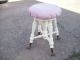 Antique Wood Piano Stool With Glass Claw Feet 100 Yrs Old Real 1900-1950 photo 6