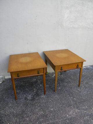 Pair Of Mid Century End / Side Tables By Mount Airy 818 photo