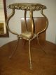 Antique Victorian Art Nouveau Plant Lamp Stand With Marble 15 1/2 S.  X 32 1/2 T Unknown photo 1