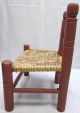 Antique Primitive Country Child Kid Size Vintage Chair Old Rush Seat Solid Wood 1800-1899 photo 2