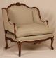 Early Louis Xv French Style Antique Carved Wingback Oversized Bergere Arm Chair 1800-1899 photo 1