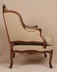Early Louis Xv French Style Antique Carved Wingback Oversized Bergere Arm Chair 1800-1899 photo 2