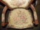 Antique Louis Xv Rococo Style Chair Vintage Hand Woven Armchair Cloth 1900-1950 photo 3