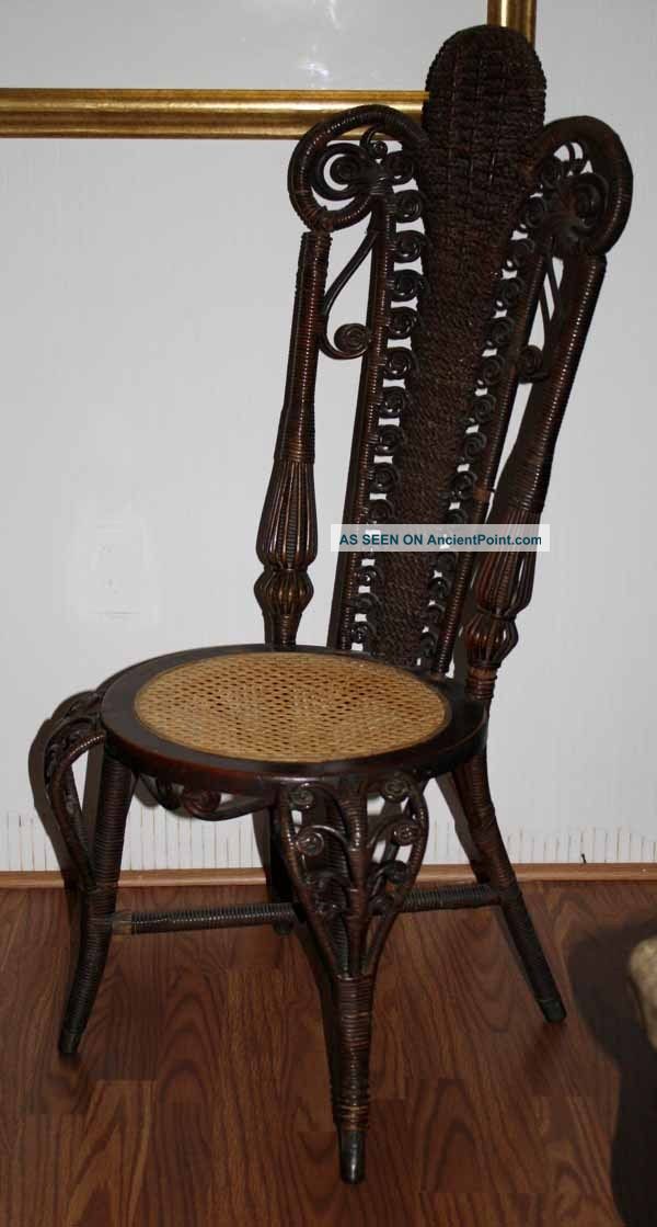 Heywood Wakefield Victorian Antique Wicker Chair 1800-1899 photo