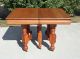 Fine Victorian Solid Oak Dining Table W Leaf Scroll & Bead Carvings Circa 1900 1800-1899 photo 3