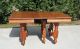 Fine Victorian Solid Oak Dining Table W Leaf Scroll & Bead Carvings Circa 1900 1800-1899 photo 7