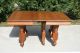 Fine Victorian Solid Oak Dining Table W Leaf Scroll & Bead Carvings Circa 1900 1800-1899 photo 8