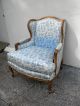 French Country Carved Living Room Wing Chair 2686 Post-1950 photo 2