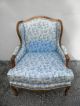 French Country Carved Living Room Wing Chair 2686 Post-1950 photo 3