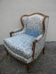 French Country Carved Living Room Wing Chair 2686 Post-1950 photo 4