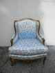 French Country Carved Living Room Wing Chair 2686 Post-1950 photo 5