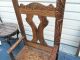49472 Antique Tiger Oak Hall Seat Hat Rack With Beveled Mirror 1900-1950 photo 5