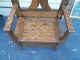49472 Antique Tiger Oak Hall Seat Hat Rack With Beveled Mirror 1900-1950 photo 6