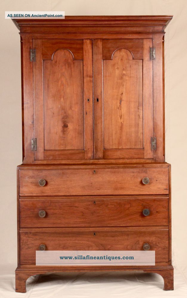 18th Century American Pennsylvania Chippendale Period Cupboard Cabinet C 1760 - 85 Pre-1800 photo