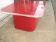 Cherry Red Lacquer Coffee Table Stainless Steel Banding 2 Piece Ultra Modern Post-1950 photo 5