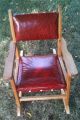 Vintage Child ' S Wood And Vinyl Rocker Rocking Chair From Canada 1900-1950 photo 1