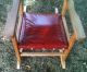 Vintage Child ' S Wood And Vinyl Rocker Rocking Chair From Canada 1900-1950 photo 3