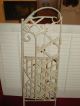 Vintage White Metal Two Shelf Folding Corner Stand Chic Country Shabby Ornate Metalware photo 6