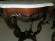 Fancy Antique Victorian Marble Turtle Top Parlour Table W/amazing Carved Base 1800-1899 photo 1