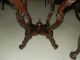 Fancy Antique Victorian Marble Turtle Top Parlour Table W/amazing Carved Base 1800-1899 photo 2