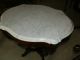 Fancy Antique Victorian Marble Turtle Top Parlour Table W/amazing Carved Base 1800-1899 photo 5