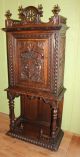French Antique Heavily Carved Brittany Cabinet / Cupboard.  Made From Oak. 1800-1899 photo 1