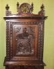French Antique Heavily Carved Brittany Cabinet / Cupboard.  Made From Oak. 1800-1899 photo 2