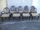 Set Of Eight Mahogany Carved Shield Back Dining Room Chairs 1747 1900-1950 photo 1