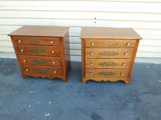 50942 Pair Hitchcock Bachelor Chests Dresser S photo