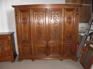 French Cabinet Or Bookcase Walnut 19th Century Great Quality photo