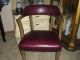 Antique Thonet Arm Chair Lawyers Office Nailhead Trim Faux Red Leather 4 Availab 1900-1950 photo 4