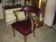 Antique Thonet Arm Chair Lawyers Office Nailhead Trim Faux Red Leather 4 Availab 1900-1950 photo 5