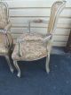 50186 Pair Shabby Decorator Armchair Chair S Bergere Chairs Post-1950 photo 8