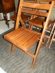 Wonderful Set Of 4 Hand Made Antique Folding Solid Oak Chairs 1900-1950 photo 3