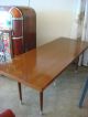 40 ' S 50 ' S Vintage Deco Modern Walnut Dining Table Long Work Bench 1900-1950 photo 1