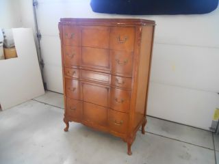 Antique Blonde Mahogany Chippendale Style Bedroom Set - - photo