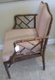 Vintage Chinese Chipendale Faux Bamboo Wood Armchair - Backpad Can Be Removed 1900-1950 photo 3