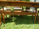 Solid Walnut Mid Century Drop Leaf Table,  6 Cane Back Chairs & 2 Hidden Benches Post-1950 photo 10