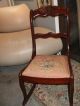 Antique 1940 ' S Solid Mahogany Child Rocking Chair With Tapestry Seat Other photo 2