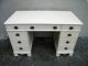 Mahogany Painted Off White Beige Writing / Office Desk 1852 1900-1950 photo 2